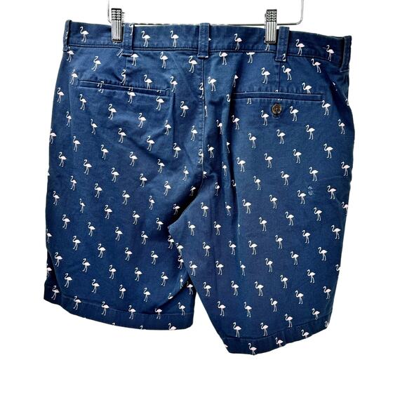 J Crew Shorts Mens 36 Flamingo Chino Blue Pink + Pockets Coastal Preppy - Picture 5 of 7